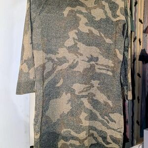 INC International Concepts Camouflage Tunic - Green and Tan